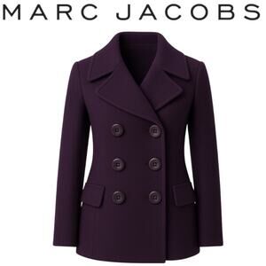 Marc Jacobs Collection Purple Wool Coat